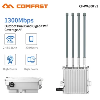 COMFAST WA800V3 1300Mbps Dual Band 5Ghz High Power Outdoor AP router Wifi Access Point AP 4*8dBi Antenna WiFi Cover Base Station
COMFAST WA800V3 1300Mbps Dual Band 5Ghz High Power Outdoor AP router Wifi Access Point AP 4*8dBi Antenna WiFi Cover Base Station