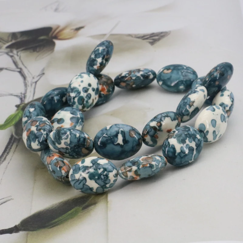 Riverstones Oval Share Loose Beads 13x18mm 15" DIY Three Colors To Choose From Women Jewelry Making
Riverstones Oval Share Loose Beads 13x18mm 15" DIY Three Colors To Choose From Women Jewelry Making