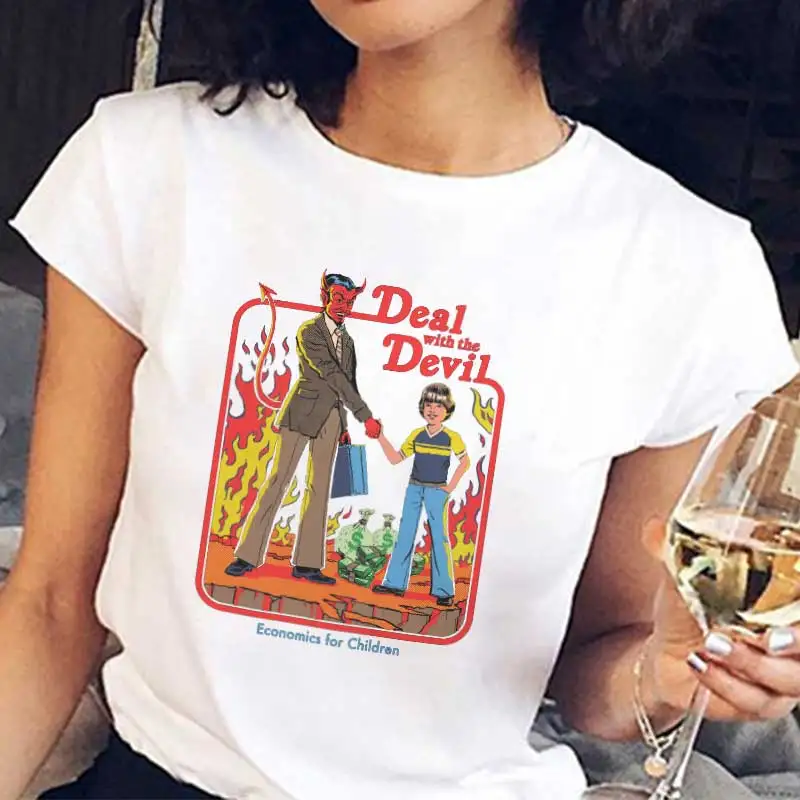 90s Vintage T-shirt Korean Kpop Tops Fashion Female T-shirt 80s Tumblr Clothes Funny Tshirt Women Deal With The Devil Tees Shirt
90s Vintage T-shirt Korean Kpop Tops Fashion Female T-shirt 80s Tumblr Clothes Funny Tshirt Women Deal With The Devil Tees Shirt