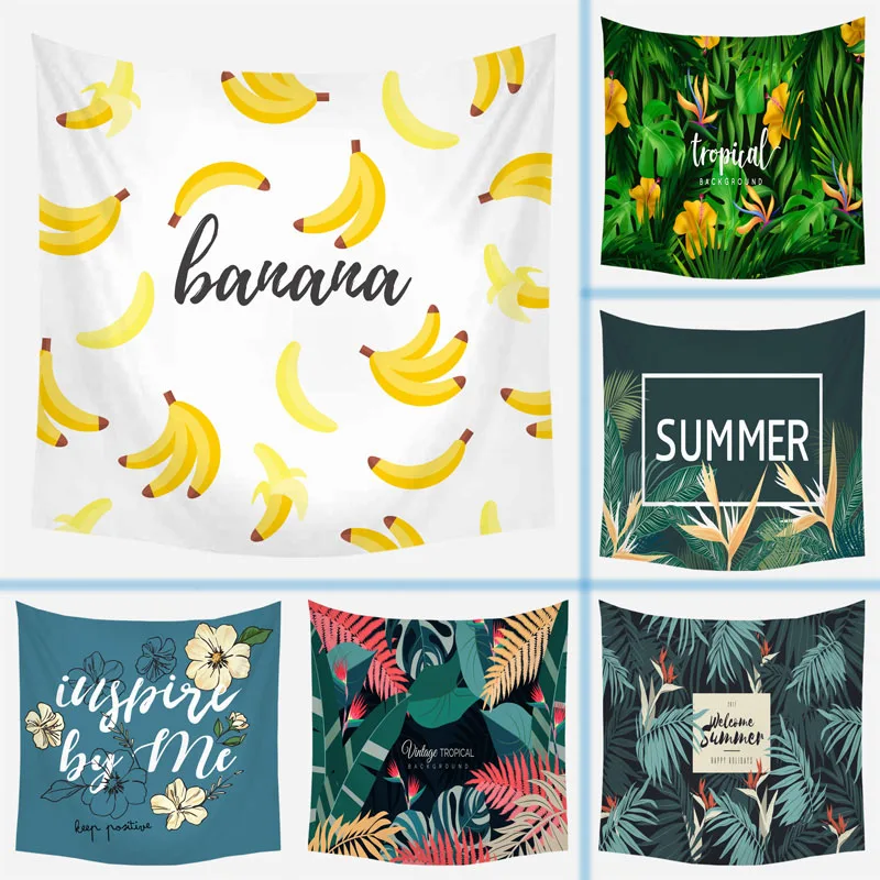 1pcs 95*73cm Tropical Plant Leaves Wall Cloth Tapestry Polyester Hanging Wall Carpet Decorative Tablecloth Blanket Home Decor
1pcs 95*73cm Tropical Plant Leaves Wall Cloth Tapestry Polyester Hanging Wall Carpet Decorative Tablecloth Blanket Home Decor