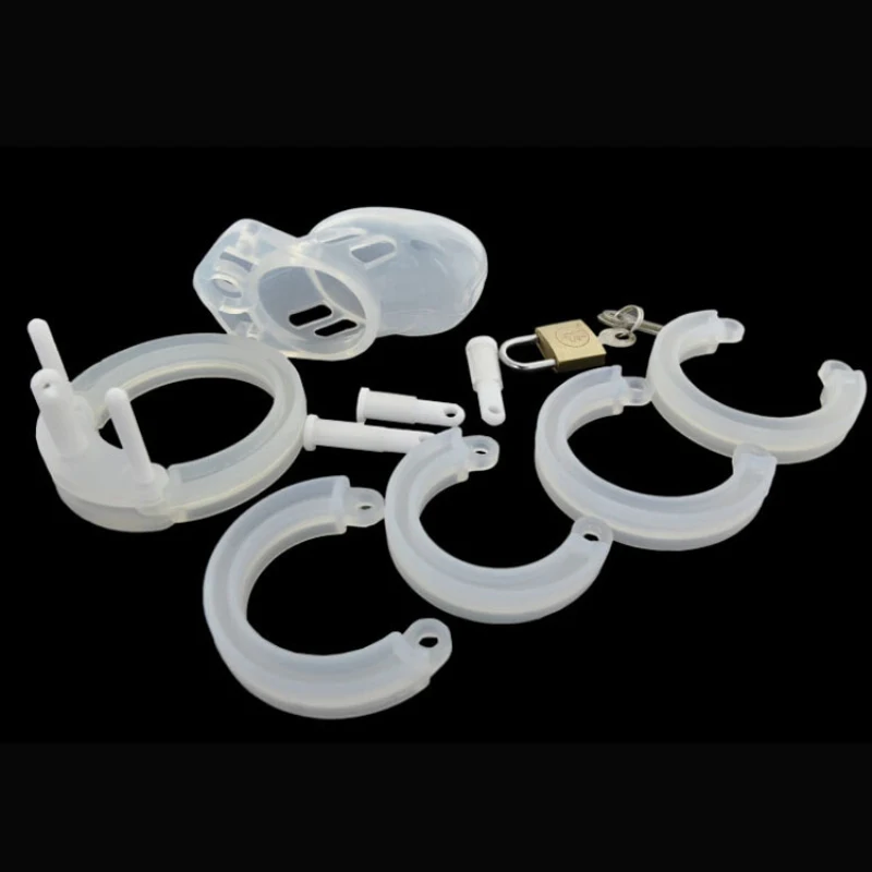 CB6000 CB6000S Soft Silicone Male Chastity Cage Cock Cage Chastity Devices Sex Toys with 5 Cock Ring Penis Sleeve for Men G136/7 10