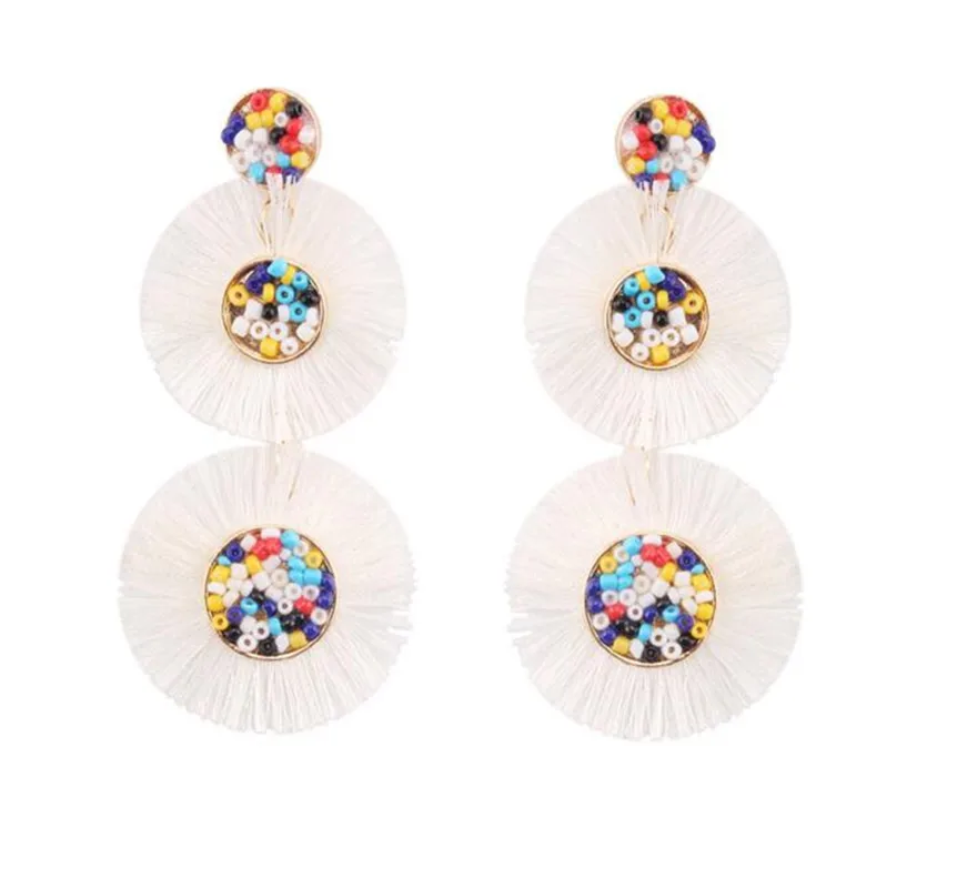Fashion Round Crystal Bead Tassel Drop Dangle Earrings For Women Bohemian Jewelry Wedding Party Christmas Gifts Vintage Earings
Fashion Round Crystal Bead Tassel Drop Dangle Earrings For Women Bohemian Jewelry Wedding Party Christmas Gifts Vintage Earings