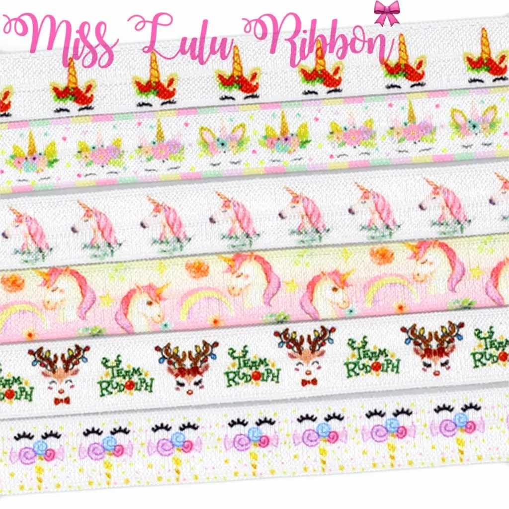 5/8"16mm Unicorn Series Rainbow Tail Printed Elastic Ribbon Hair Band Making 50yards/roll Elk Pattern DIY Christmas Party Decor
5/8"16mm Unicorn Series Rainbow Tail Printed Elastic Ribbon Hair Band Making 50yards/roll Elk Pattern DIY Christmas Party Decor