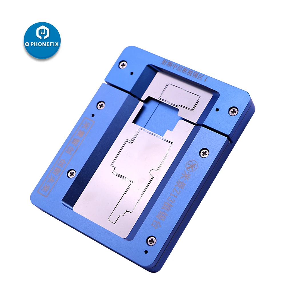 PHONEFIX New MJ Z13 Phone Motherboard Test Holder Fixture with BGA Reballing Stencil for iPhone X XS MAX BGA Welding Repair Tool
PHONEFIX New MJ Z13 Phone Motherboard Test Holder Fixture with BGA Reballing Stencil for iPhone X XS MAX BGA Welding Repair Tool