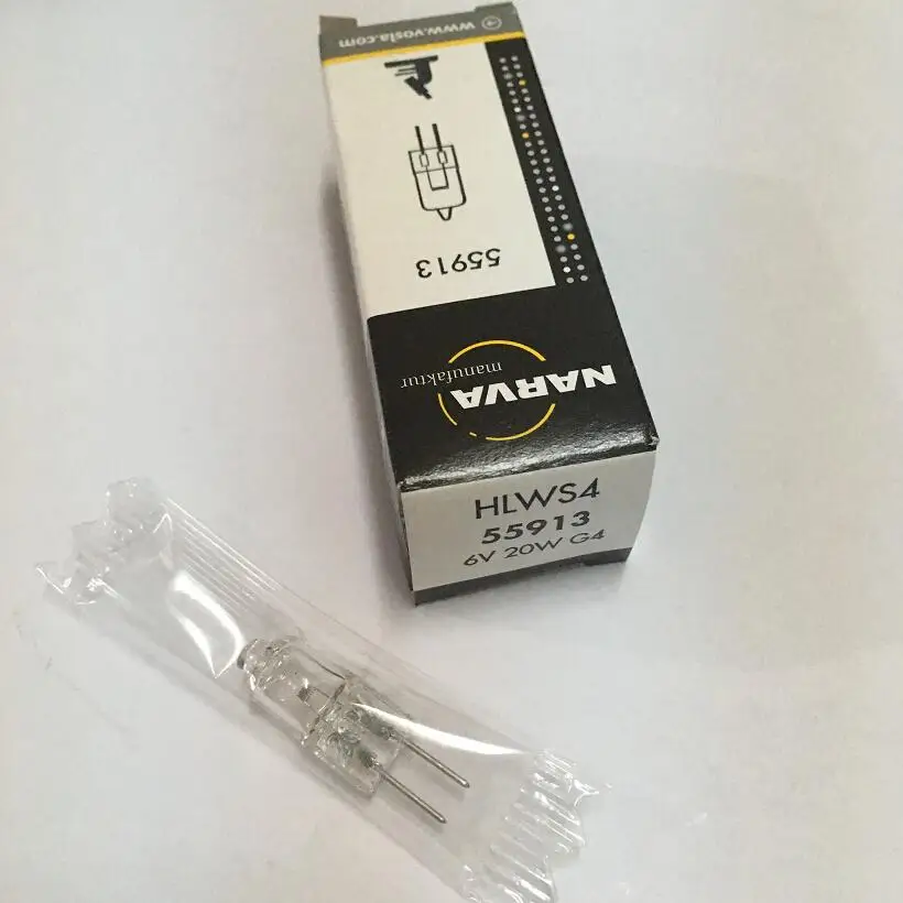 

NARVA 55913 HLWS4 6V 20W G4 lamp,340nm 405nm,450-700nm,tungsten halogen 6V20W bulb,,Keysys Boehringer Mannheim chemistry analyze