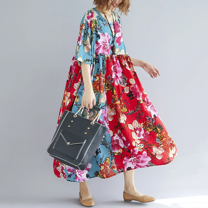 BIG SIZE 5XL 2019 Summer Women Vintage Elegant Print Tops Ladies Female Plus Large Swing Long Cotton Linen Casual Ruffles Dress
BIG SIZE 5XL 2019 Summer Women Vintage Elegant Print Tops Ladies Female Plus Large Swing Long Cotton Linen Casual Ruffles Dress