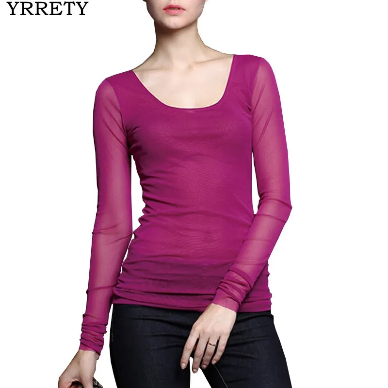 YRRETY 2019 Women Sexy Long Sleeve Turtleneck Transparent Casual T-shirts Solid Color Slim Body High Collar Mesh Pullover Tops
YRRETY 2019 Women Sexy Long Sleeve Turtleneck Transparent Casual T-shirts Solid Color Slim Body High Collar Mesh Pullover Tops