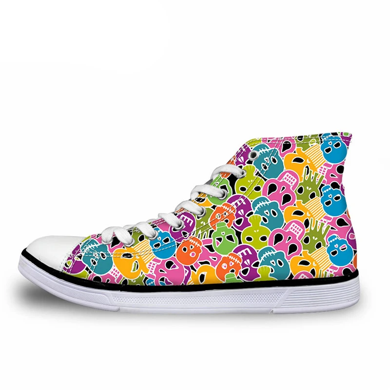 NOISYDESIGNS Cute Skulls Print Women Vulcanize Shoes Summer Breathable High Top Canvas Shoes Fashion Sneakers Students Girls
NOISYDESIGNS Cute Skulls Print Women Vulcanize Shoes Summer Breathable High Top Canvas Shoes Fashion Sneakers Students Girls