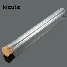 Kicute 10 шт./лот новейшие лаборатории Стекло Пробирки с пробкой пробки лаборатории школа Обучающие канцелярские 18x180 мм(China)
