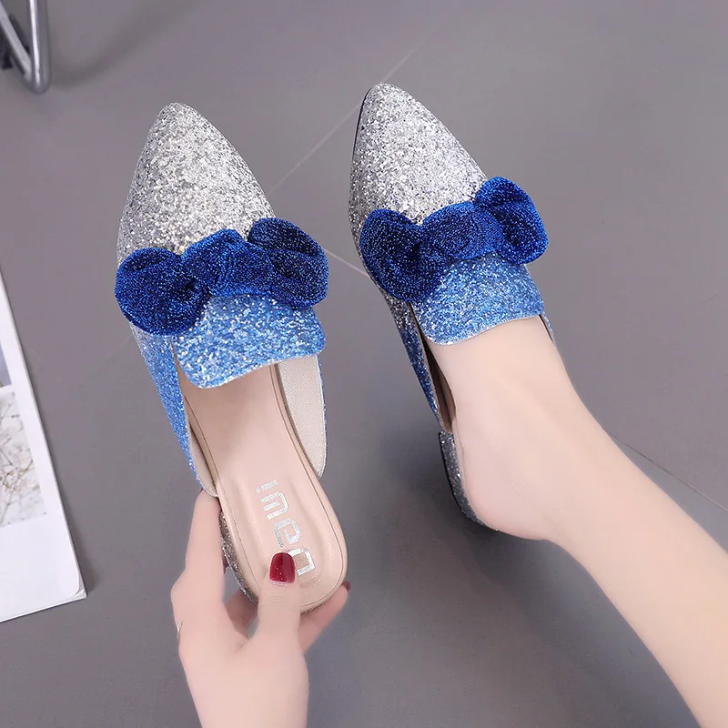 2019 summer Baotou women's shoes slippers Korean version super shiny anti-slip low documentary shoes bow wear big size Yasilaiya
2019 summer Baotou women's shoes slippers Korean version super shiny anti-slip low documentary shoes bow wear big size Yasilaiya