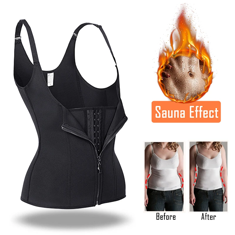 Women Body Shapes Neoprene Sauna Sweat Vest Waist Trainer Slimming Tummy Control Trimmer Corset Workout Thermo Shapewear Black
Women Body Shapes Neoprene Sauna Sweat Vest Waist Trainer Slimming Tummy Control Trimmer Corset Workout Thermo Shapewear Black