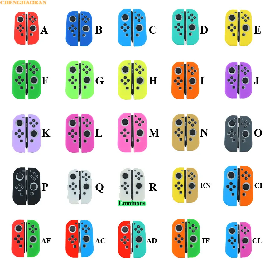 (1) Solid color 18colors Case for Nintend Switch Joycon Cover Soft Silicone Case for NS Switch Controller Grip Joy-con Cover
(1) Solid color 18colors Case for Nintend Switch Joycon Cover Soft Silicone Case for NS Switch Controller Grip Joy-con Cover