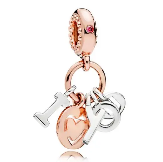 925 Sterling Silver Bead Charm Silver & Rose Gold I Love You Letter Pendant Beads Fit Pandora Bracelet & Necklace Diy Jewelry
925 Sterling Silver Bead Charm Silver & Rose Gold I Love You Letter Pendant Beads Fit Pandora Bracelet & Necklace Diy Jewelry