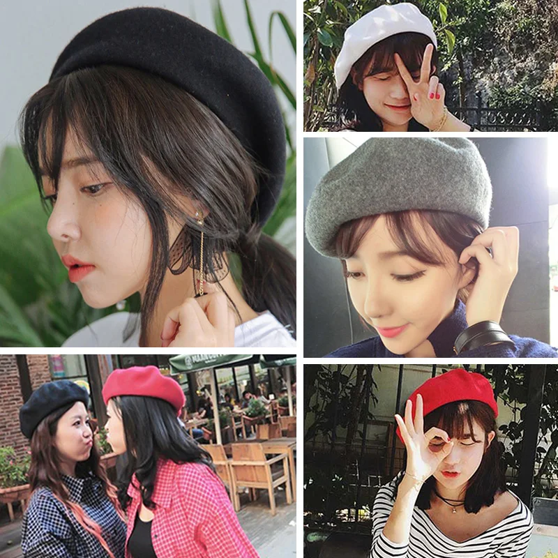 2018 Cheap Fashion New Women Wool Solid Color Beret Female Bonnet Caps Winter All Matched Warm Walking Hat Cap 20 Colors Black
2018 Cheap Fashion New Women Wool Solid Color Beret Female Bonnet Caps Winter All Matched Warm Walking Hat Cap 20 Colors Black