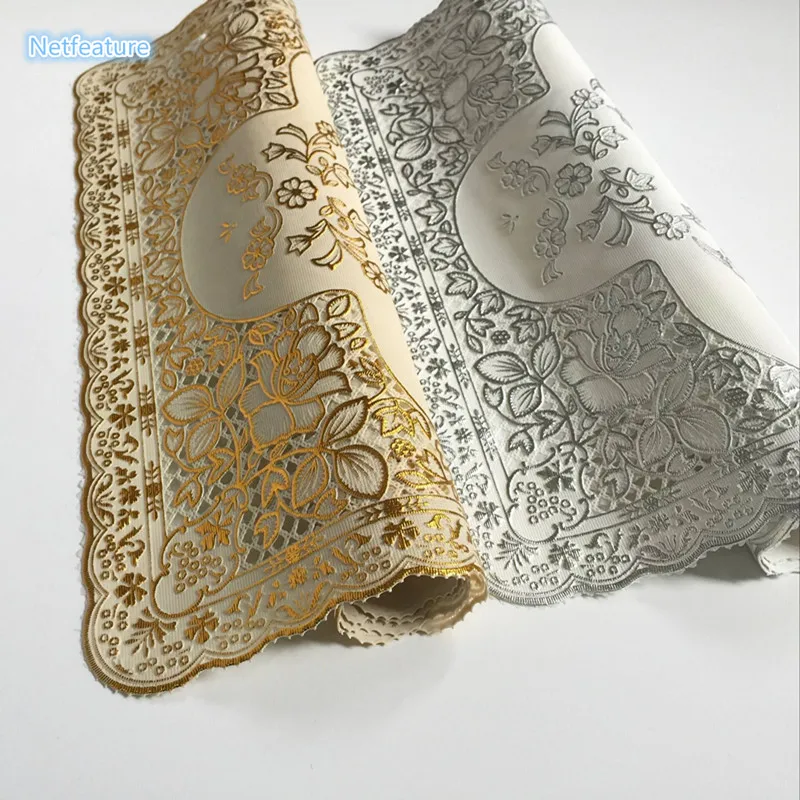 4Pcs Europe Lace Hollow Waterproof Slip Resistant Bronzing Placemat Drink Wine Coaster Mattress Dining Place Mat Table Mat YA832
4Pcs Europe Lace Hollow Waterproof Slip Resistant Bronzing Placemat Drink Wine Coaster Mattress Dining Place Mat Table Mat YA832