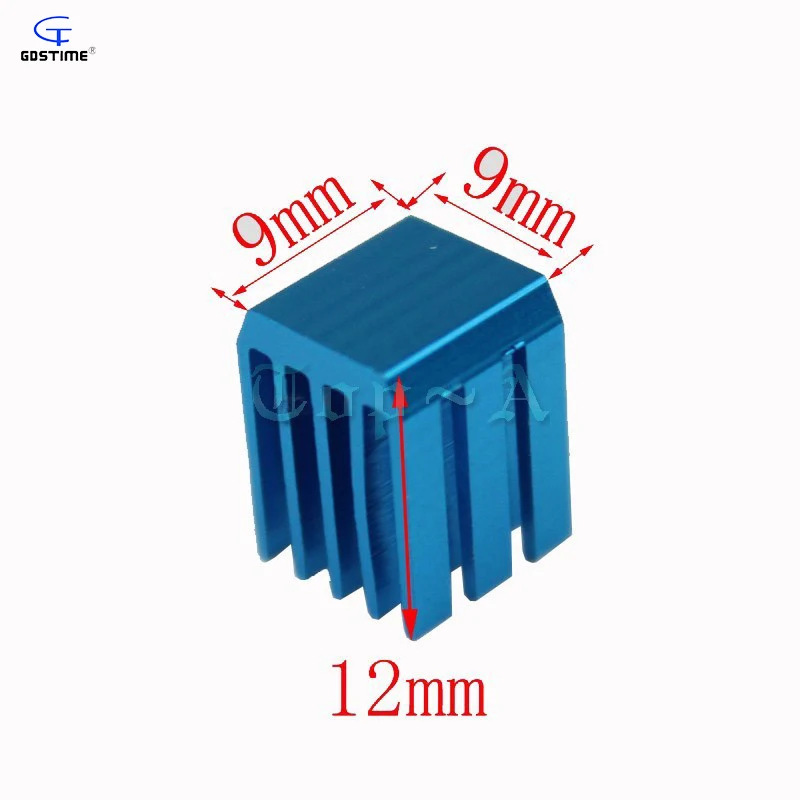 Gdstime 10Pcs Newest 9x9x12mm high quality Bule Extruded Aluminum Heatsink with 3M tape Cooling Radiato GDT-X9
Gdstime 10Pcs Newest 9x9x12mm high quality Bule Extruded Aluminum Heatsink with 3M tape Cooling Radiato GDT-X9