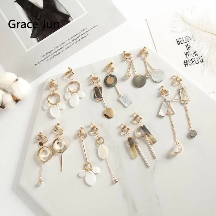 Grace Jun Top Quality Natrual Shell CZ Wood Bead Pearl Geometric Clip on Earrings No Pierced for Women Gorgeous No Hole Earrings
Grace Jun Top Quality Natrual Shell CZ Wood Bead Pearl Geometric Clip on Earrings No Pierced for Women Gorgeous No Hole Earrings