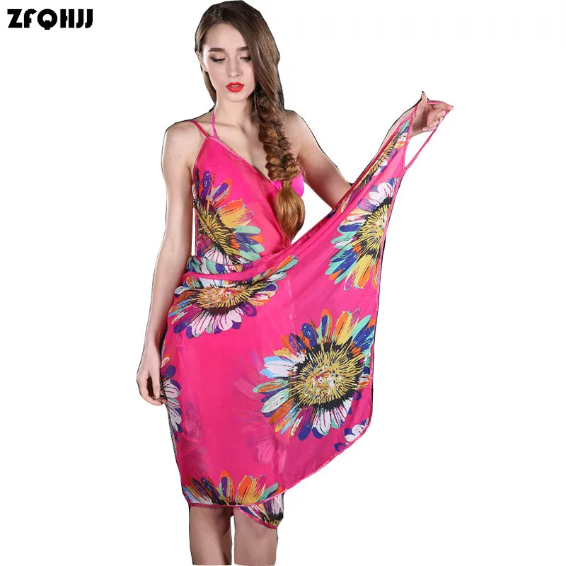 ZFQHJJ Hot Sale New Fashion Summer Women Printed Sun Flower Chiffon Sarong Pareo Beach Dress Bikini Scarves Wraps 6 colors
ZFQHJJ Hot Sale New Fashion Summer Women Printed Sun Flower Chiffon Sarong Pareo Beach Dress Bikini Scarves Wraps 6 colors