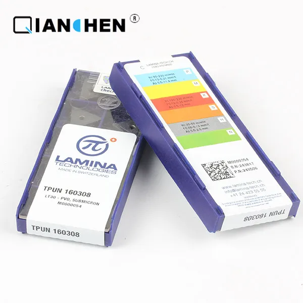 Genuine original high quality high-performance LAMINA TPUN 160308 LT30 (10pcs/lot) tungsten Carbide Cutting tools inserts
Genuine original high quality high-performance LAMINA TPUN 160308 LT30 (10pcs/lot) tungsten Carbide Cutting tools inserts
