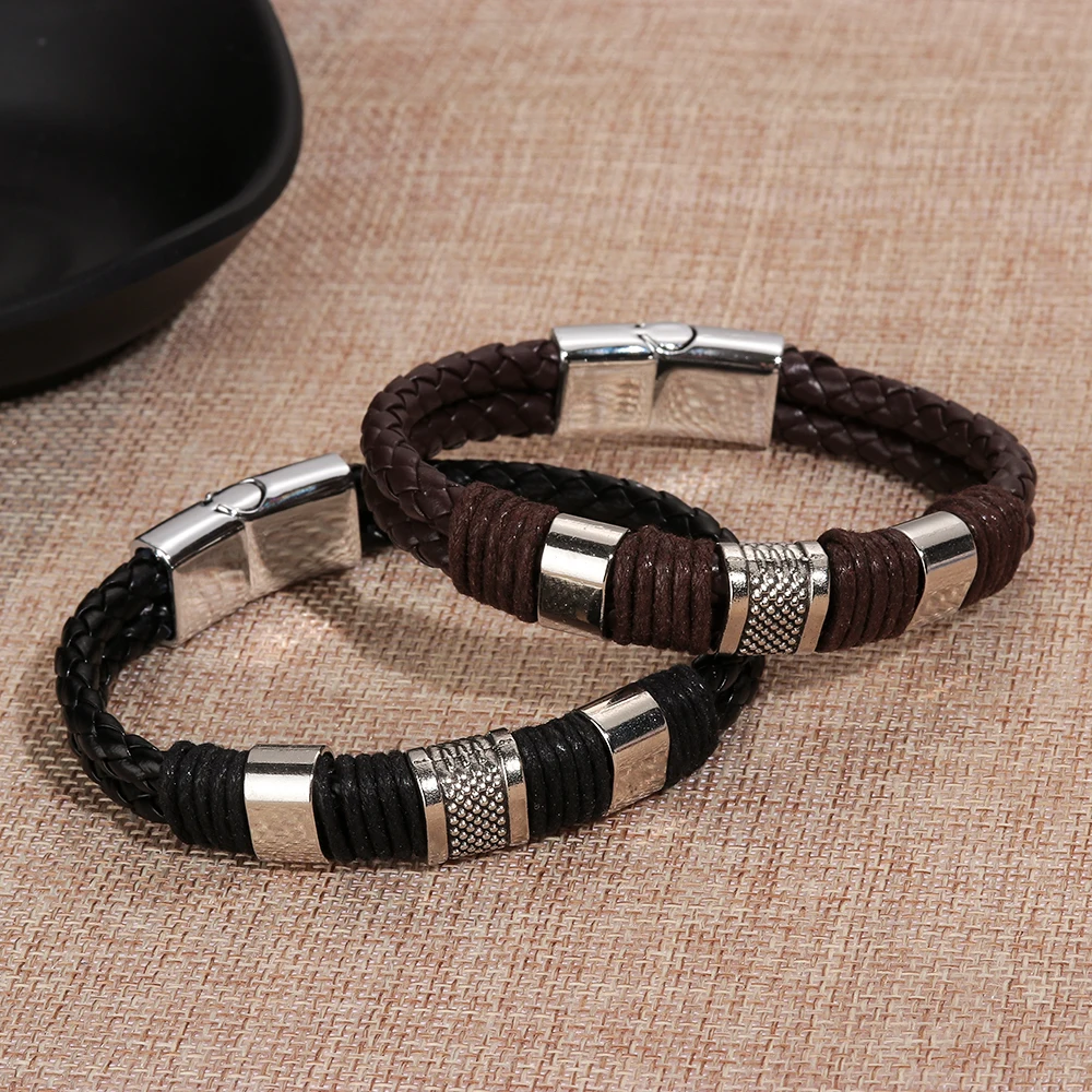 1 Pcs 2019 New Arrival Men Women Punk Stylish Leather Magnetic Braided Clasp Bracelet Weave Bangle Fashion Jewelry Gifts
1 Pcs 2019 New Arrival Men Women Punk Stylish Leather Magnetic Braided Clasp Bracelet Weave Bangle Fashion Jewelry Gifts