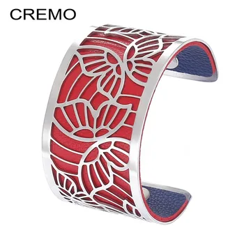 Cremo Manchette Butterfly Shape Stainless Steel Cuff Leather Bracelet Women DIY Wide Bangle Classic Jewelry Pulseiras
Cremo Manchette Butterfly Shape Stainless Steel Cuff Leather Bracelet Women DIY Wide Bangle Classic Jewelry Pulseiras