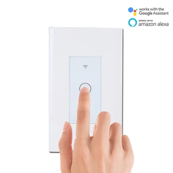 US WiFi Smart Touch Wall Light Switch APP Remote Control No Hub Required Work with Amazon Alexa Google Home IFTTT for smart home
US WiFi Smart Touch Wall Light Switch APP Remote Control No Hub Required Work with Amazon Alexa Google Home IFTTT for smart home