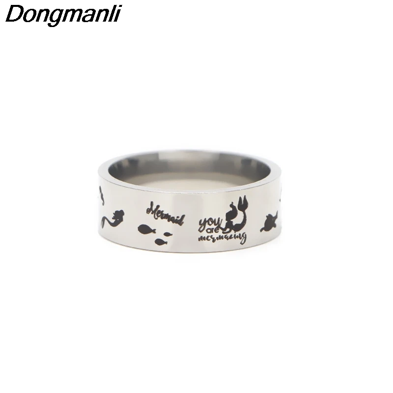 P3324 Dongmanli Cute DIY Mermaid Ring Stainless Steel Rings for Women Men Party Fashion Black Silver Rings Jewelry
P3324 Dongmanli Cute DIY Mermaid Ring Stainless Steel Rings for Women Men Party Fashion Black Silver Rings Jewelry
