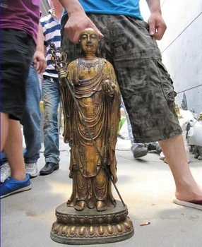 USPS to USA S0252 29"Tibet Buddhism temple Fane Old Copper Bronze Di Zang Jizo King Buddha Statue
USPS to USA S0252 29"Tibet Buddhism temple Fane Old Copper Bronze Di Zang Jizo King Buddha Statue