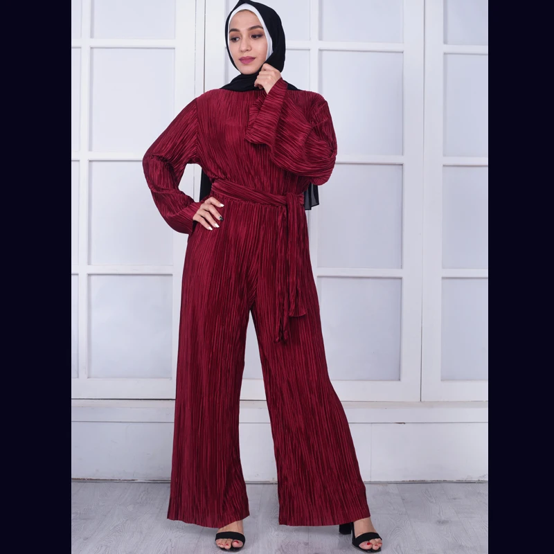 Plus size 2019 Abaya Dubai Muslim Bell Maxi Pleated Wide Leg Rompers Womens Jumpsuit Womens folk-custom Turkish Islamic Clothing
Plus size 2019 Abaya Dubai Muslim Bell Maxi Pleated Wide Leg Rompers Womens Jumpsuit Womens folk-custom Turkish Islamic Clothing