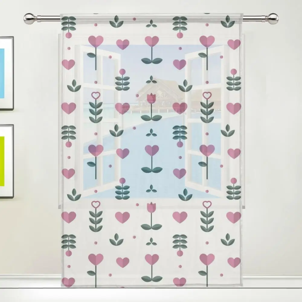 Sheer Door Curtain Panels W55x L78 Inch/55xL84 Inch,Green Leaves Heart,Quality Polyester Window Curtains Voile Sheers 1 Panel
Sheer Door Curtain Panels W55x L78 Inch/55xL84 Inch,Green Leaves Heart,Quality Polyester Window Curtains Voile Sheers 1 Panel