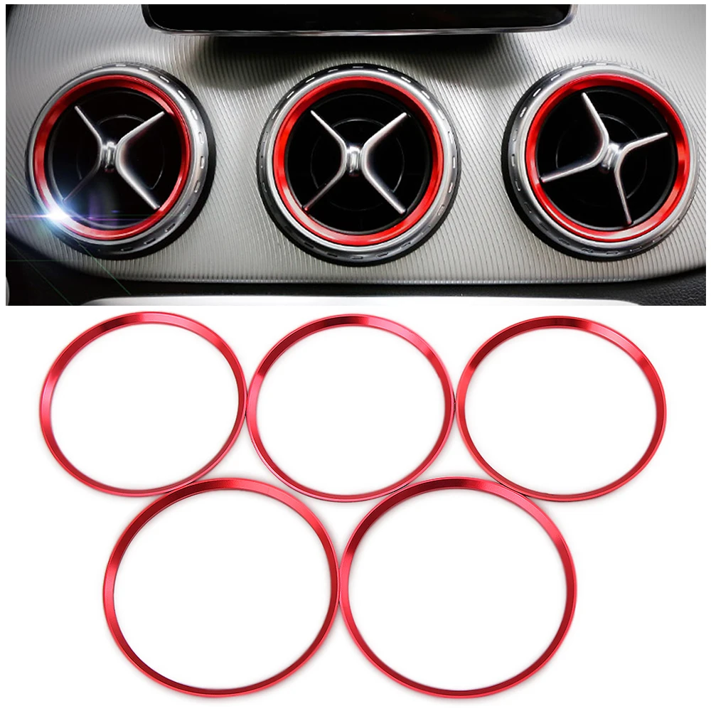 5 pcs Car Air Conditioning outlet decoration trim ring cover sticker for Mercedes Benz GLA CLA A B class accessories
5 pcs Car Air Conditioning outlet decoration trim ring cover sticker for Mercedes Benz GLA CLA A B class accessories