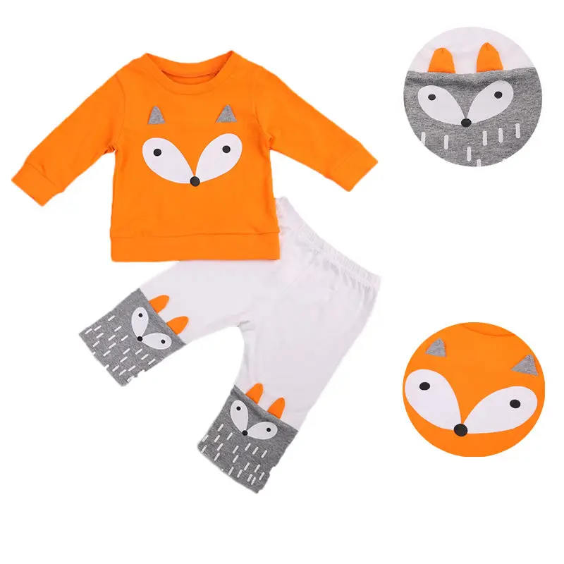 Baby Girls Boys Clothes Set Infant Boy Girl Kids Casual Autumn Long Sleeve T-shirts Long Pants Fox Orange Clothing 2PCS Outfits
Baby Girls Boys Clothes Set Infant Boy Girl Kids Casual Autumn Long Sleeve T-shirts Long Pants Fox Orange Clothing 2PCS Outfits