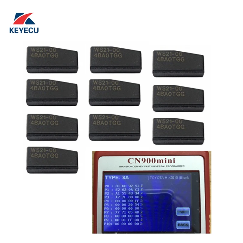 KEYECU Pack of 10 , Transponder Chip for Toyota 2013-2017, Blank WS21-4D 128 Bit for H Chip
KEYECU Pack of 10 , Transponder Chip for Toyota 2013-2017, Blank WS21-4D 128 Bit for H Chip