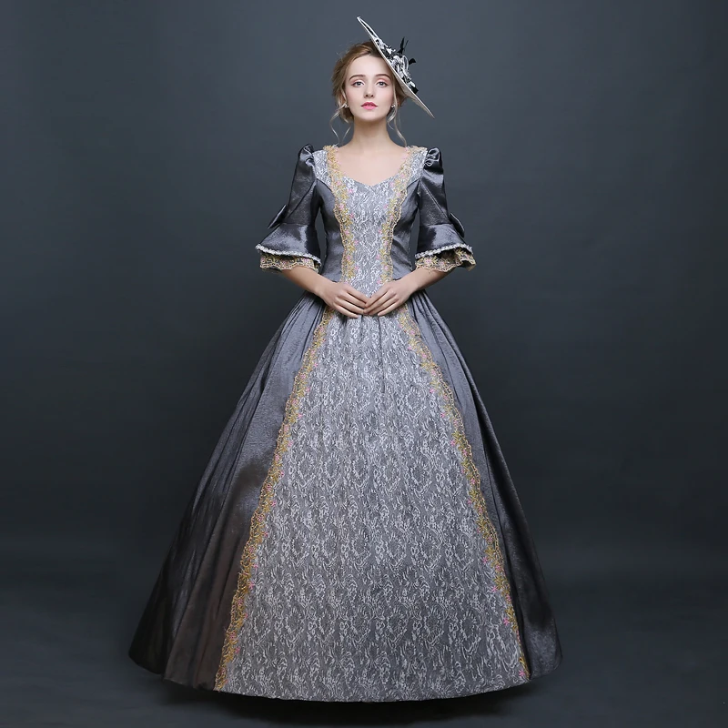 Women's Medieval Renaissance Rococo Dresses Gothic Fairy Princess Brocade Ball Gown Period Dress Reenactment Theater Clothing
Women's Medieval Renaissance Rococo Dresses Gothic Fairy Princess Brocade Ball Gown Period Dress Reenactment Theater Clothing