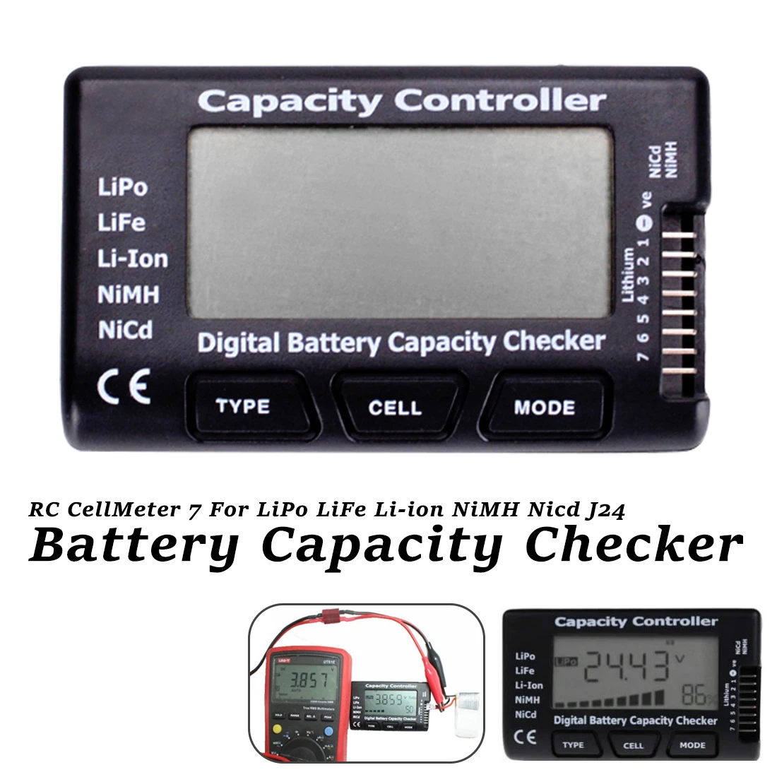 1pc RC CellMeter-7 Digital Battery Capacity Checker For Nicd NiMH LiPo LiFe Li-ion
1pc RC CellMeter-7 Digital Battery Capacity Checker For Nicd NiMH LiPo LiFe Li-ion