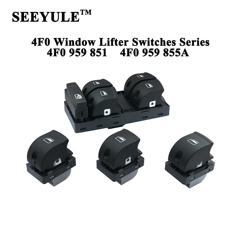 1set SEEYULE 4F0 959 851 and 4F0 959 855A Car Window Lifter Switch Window Power Control Switch 4FD 959 851A for Audi A6 S6 A3 Q7
1set SEEYULE 4F0 959 851 and 4F0 959 855A Car Window Lifter Switch Window Power Control Switch 4FD 959 851A for Audi A6 S6 A3 Q7