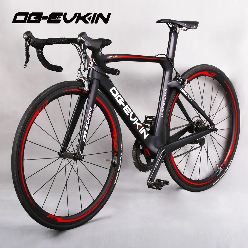 

OG-EVK New Arrival 700C 22 speed Carbon Road Bike Complete Bicycles UD 53-39T Glossy/Matt Powerway R36 BB386 SHIMAN0 R8000 6800