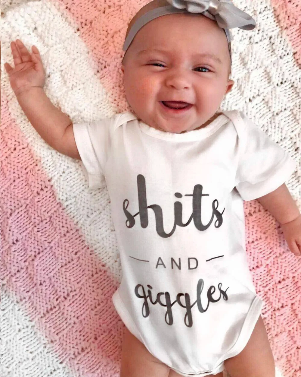 Shits and Giggles Letter Printed Newborn Baby Boys Girls Bodysuit Summer Short Sleeve Cotton Jumpsuit Babe Outfits Clothes
Shits and Giggles Letter Printed Newborn Baby Boys Girls Bodysuit Summer Short Sleeve Cotton Jumpsuit Babe Outfits Clothes
