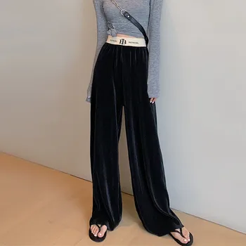 Qiukichonson Letter Print Elastic Band High Waist Wide Leg Pants Women Hang Down Casual Loose Long Palazzo Pants Ladies Trousers
Qiukichonson Letter Print Elastic Band High Waist Wide Leg Pants Women Hang Down Casual Loose Long Palazzo Pants Ladies Trousers