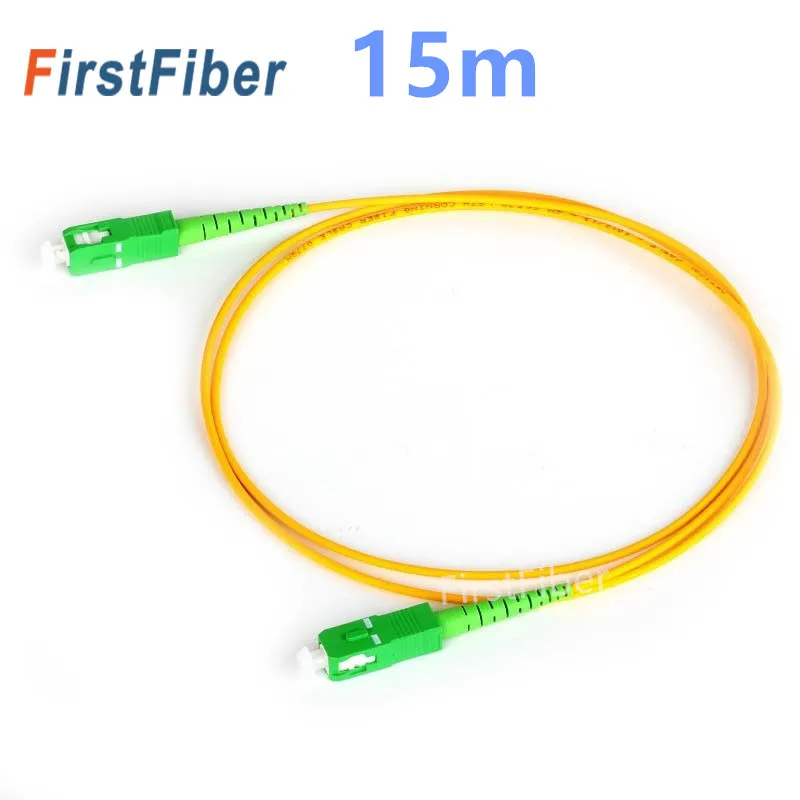 FirstFiber 15m SC APC to SC APC G657A Fiber Patch Cable, Jumper, Patch Cord Simplex 2.0mm 3.0mm PVC OS2 SM Bend Insensitive
FirstFiber 15m SC APC to SC APC G657A Fiber Patch Cable, Jumper, Patch Cord Simplex 2.0mm 3.0mm PVC OS2 SM Bend Insensitive
