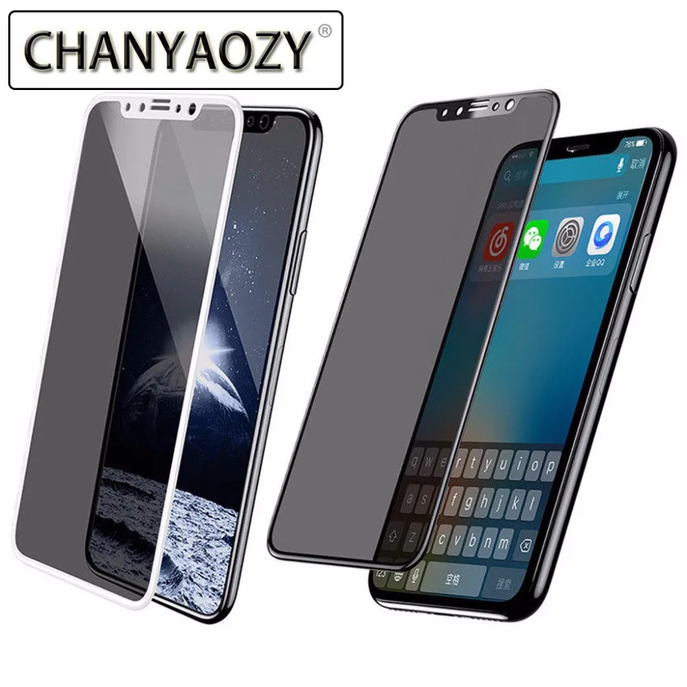 3D 9H Curved Full Cover Tempered Glass Anti Peeping Glare For iPhone X XS MAX XR 10 6 6S 7 8 Plus Privacy Screen Protector
3D 9H Curved Full Cover Tempered Glass Anti Peeping Glare For iPhone X XS MAX XR 10 6 6S 7 8 Plus Privacy Screen Protector