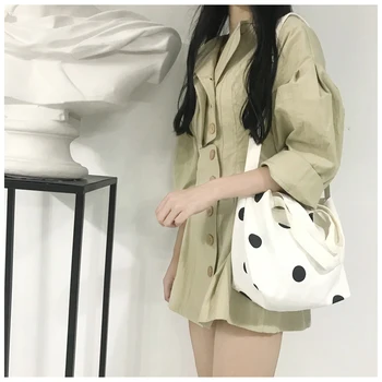 Women Fashion Storage Shopping Bag Wave point cloth Polka Dot Small Storage Hand Bags Ladies Tote Fashion Handbags
Women Fashion Storage Shopping Bag Wave point cloth Polka Dot Small Storage Hand Bags Ladies Tote Fashion Handbags