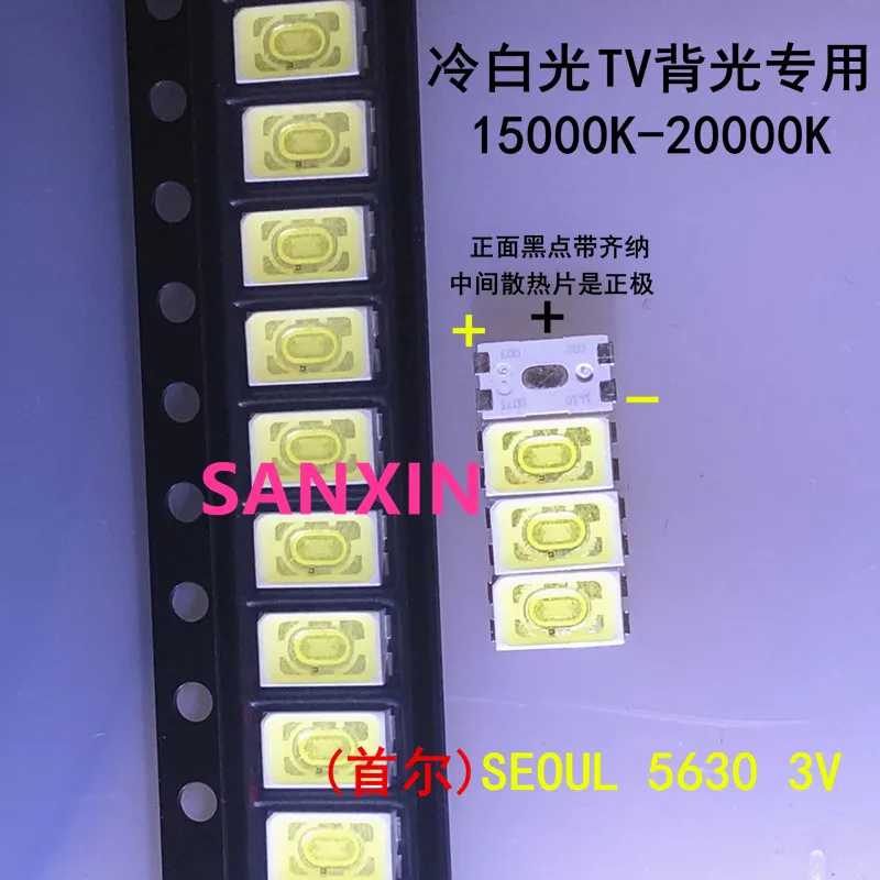 FOR SEOUL LED Backlight Middle Power LED 0.5W 3V 5630 5730 STWRK141E Cool white 500PCS LCD Backlight for TV Application PLCC-4
FOR SEOUL LED Backlight Middle Power LED 0.5W 3V 5630 5730 STWRK141E Cool white 500PCS LCD Backlight for TV Application PLCC-4
