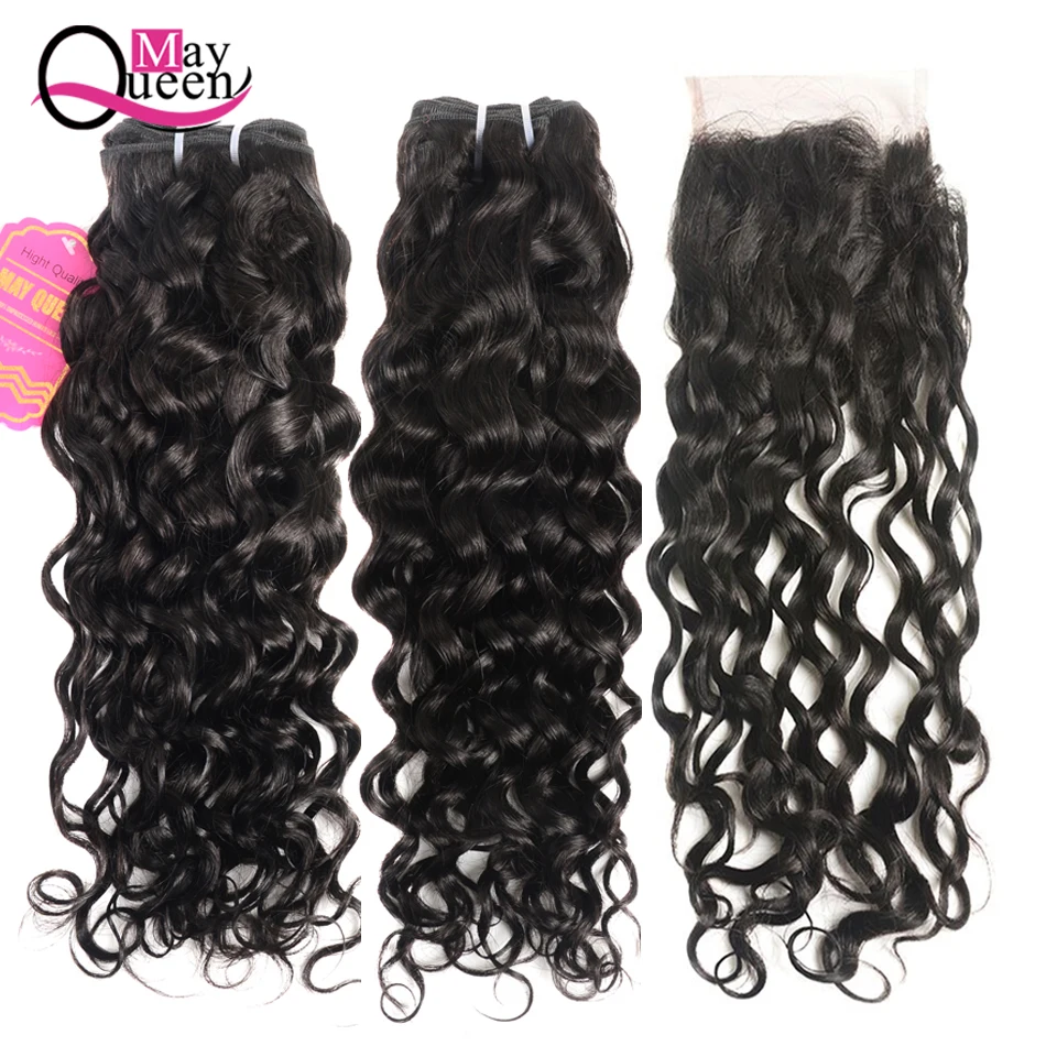May Queen Malaysian Hair Bundles with Closure Non Remy Human Hair Weave 4 Bundles with Closure Water Wave Bundles with Closure
May Queen Malaysian Hair Bundles with Closure Non Remy Human Hair Weave 4 Bundles with Closure Water Wave Bundles with Closure