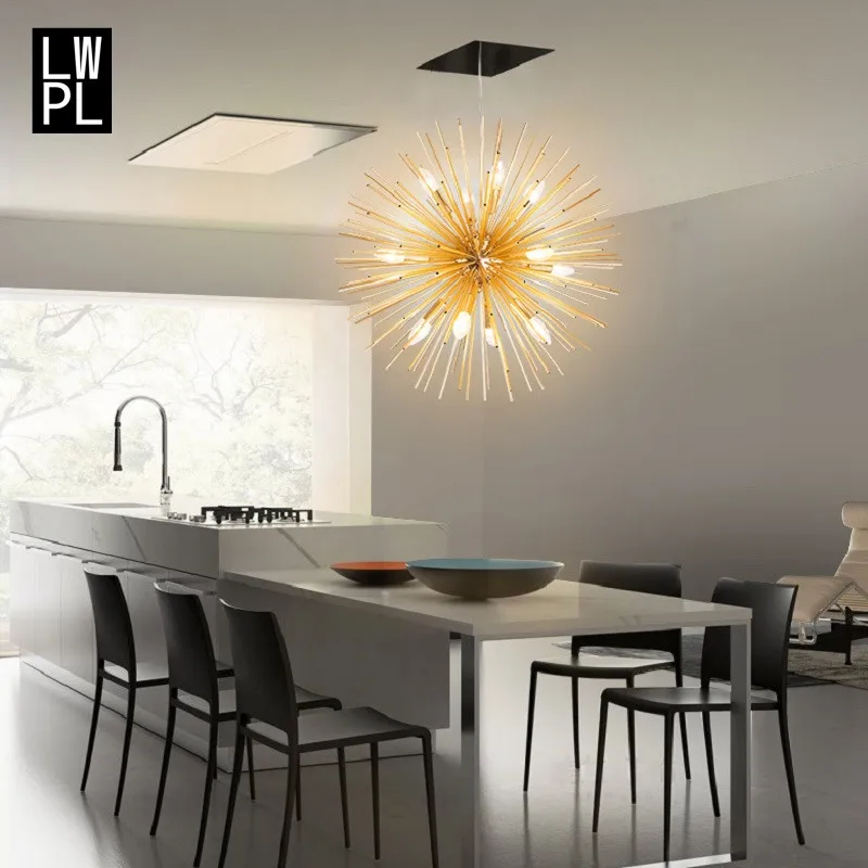 Modern Golden Dandelion LED Chandelier Is A Round Pendant Ceiling Lamps In The Bedroom of Nordic Living Room Restaurant
Modern Golden Dandelion LED Chandelier Is A Round Pendant Ceiling Lamps In The Bedroom of Nordic Living Room Restaurant