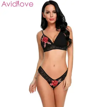 Avidlove Sexy Lingerie Erotic Underwear Embroidery Lace Bralette Women Bra Women's Pajamas Erotic Lingerie with Floral Brief
Avidlove Sexy Lingerie Erotic Underwear Embroidery Lace Bralette Women Bra Women's Pajamas Erotic Lingerie with Floral Brief