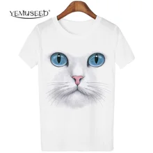 YEMUSEED 3D Tops Harajuku Cat T shirt Women Casual kawaii Blusa tumblr T-shirt Tees Plus Size XL