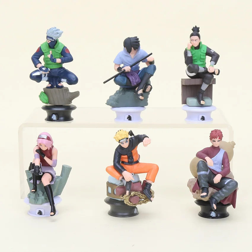 6Pcs/Lot PVC Anime Generation Chess Naruto Action Figure Decoration Uzumaki Naruto Sasuke Gaara Kakashi Shikamaru
6Pcs/Lot PVC Anime Generation Chess Naruto Action Figure Decoration Uzumaki Naruto Sasuke Gaara Kakashi Shikamaru