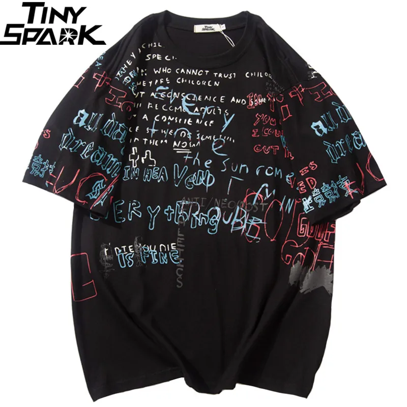 Men Graffiti T Shirt Hip Hop Streetwear 2019 Tshirt Harajuku Letter Kanji Print T-shirt Summer Short Sleeve Cotton Tops Tees New
Men Graffiti T Shirt Hip Hop Streetwear 2019 Tshirt Harajuku Letter Kanji Print T-shirt Summer Short Sleeve Cotton Tops Tees New