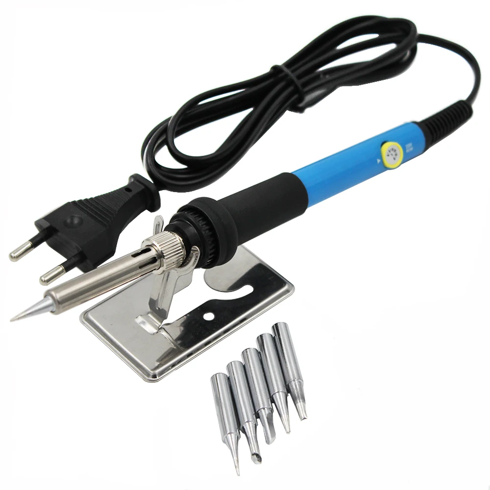 60W Adjustable Temperature Electric Soldering Iron Handle Heat Pencil Tool With Iron Tips Stand For Welding Solder Rework Repair
60W Adjustable Temperature Electric Soldering Iron Handle Heat Pencil Tool With Iron Tips Stand For Welding Solder Rework Repair